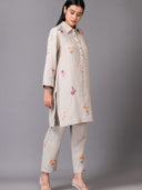 Floral linen co-ord set ROJM 2409143