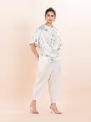 ROJM 2304152 Cowl neck printed top