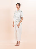 ROJM 2304152 Cowl neck printed top