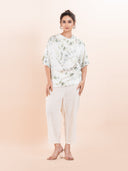 ROJM 2304152 Cowl neck printed top