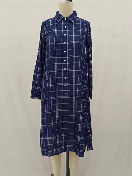ROJM 230160 hand woven shirt dress