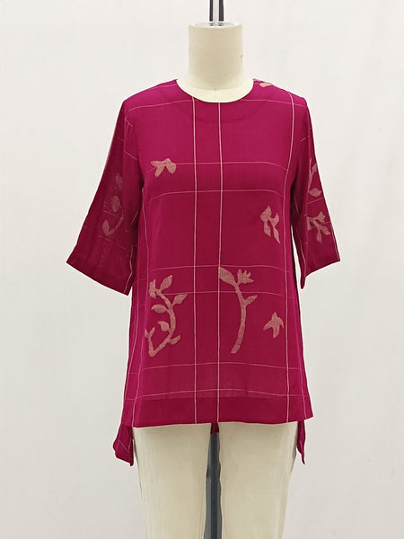 ROJM 2307210 jamdani fabric top