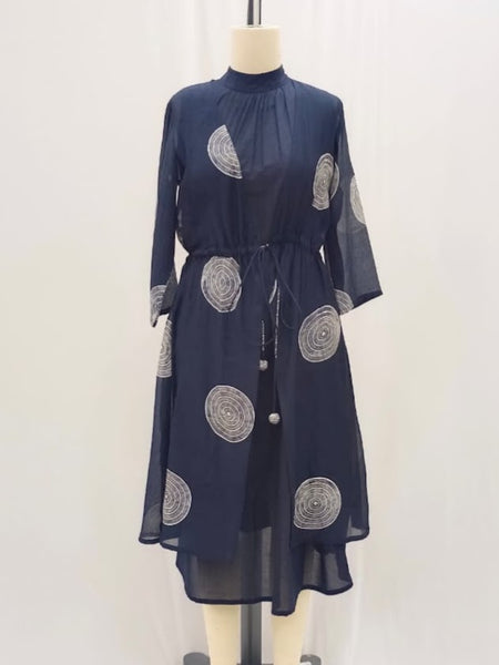 ROJM 154722 Chanderi printed tunic dress