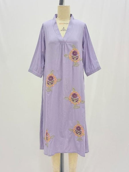 ROJM 223603 lavender organic cotton tunic