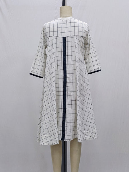 ROAM 221803 handwoven tunic dress (white)