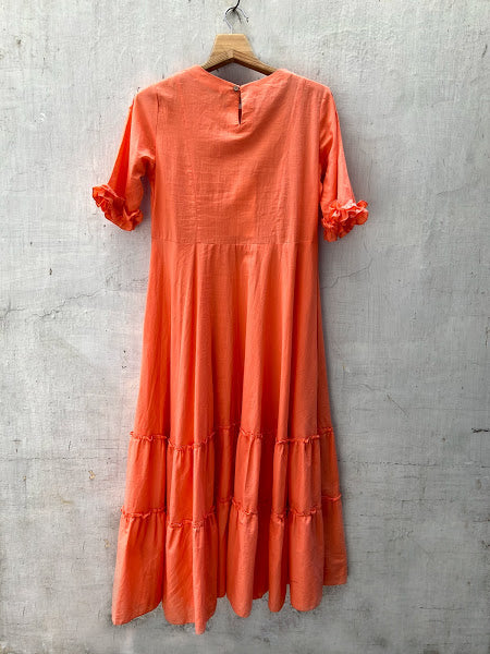 ROAM 200506  pleated organic cotton Tunic Dress