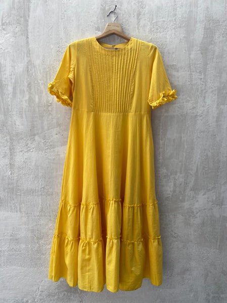 ROAM 200506  pleated organic cotton Tunic Dress